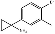 1-(4-溴-3-甲基苯基)环丙烷-1-胺 结构式