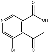 4-乙酰基-5-溴烟酸 结构式