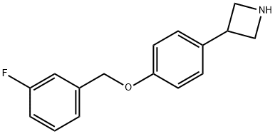 3-(4-((3-fluorobenzyl)oxy)phenyl)azetidine 结构式