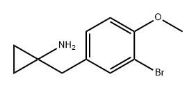 1-(3-溴-4-甲氧基苄基)环丙-1-胺 结构式