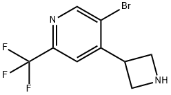 4-(Azetidin-3-yl)-5-bromo-2-(trifluoromethyl)pyridine 结构式