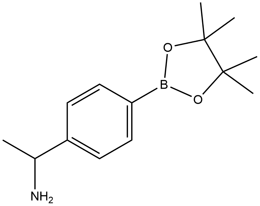1-(4-(4,4,5,5-Tetramethyl-1,3,2-dioxaborolan-2-yl)phenyl)ethanamine 结构式