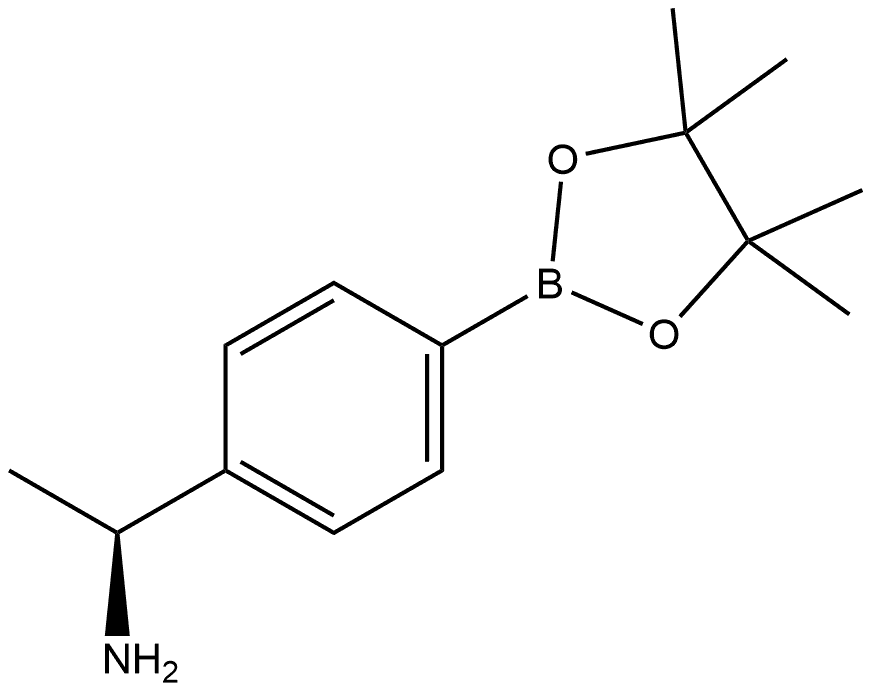 Benzenemethanamine, α-methyl-4-(4,4,5,5-tetramethyl-1,3,2-dioxaborolan-2-yl)-, (αS)- 结构式