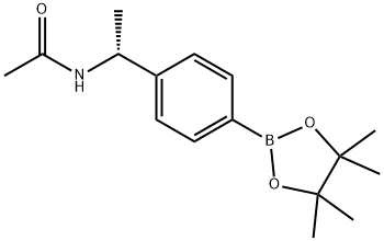 Acetamide, N-[(1R)-1-[4-(4,4,5,5-tetramethyl-1,3,2-dioxaborolan-2-yl)phenyl]ethyl]- 结构式