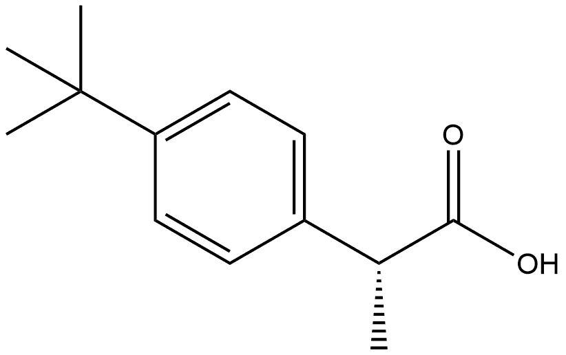 (R)-2-(4-(叔丁基)苯基)丙酸 结构式