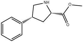 (2S,4R)-Methyl 4-phenylpyrrolidine-2-carboxylate 结构式