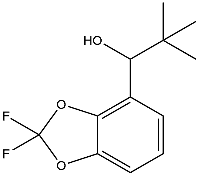 α-(1,1-Dimethylethyl)-2,2-difluoro-1,3-benzodioxole-4-methanol 结构式