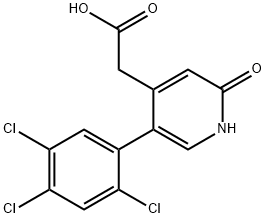 2-Hydroxy-5-(2,4,5-trichlorophenyl)pyridine-4-acetic acid 结构式