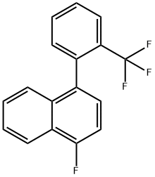 1-Fluoro-4-(2-(trifluoromethyl)phenyl)naphthalene 结构式