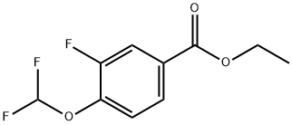 4-(二氟甲氧基)-3-氟苯甲酸乙酯 结构式