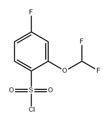 2-(二氟甲氧基)-4-氟苯磺酰氯 结构式