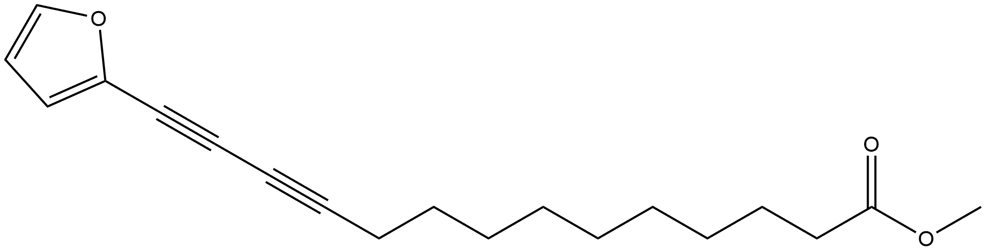 Methyl-14-(2-furyl) tetradeca-11,13- diynoate 结构式