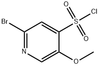 2-溴-5-甲氧基吡啶-4-磺酰氯 结构式