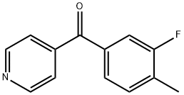 4-(3-Fluoro-4-methylbenzoyl)pyridine 结构式