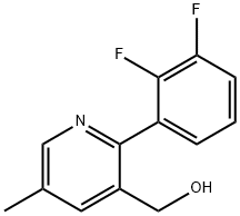 2-(2,3-Difluorophenyl)-5-methylpyridine-3-methanol 结构式