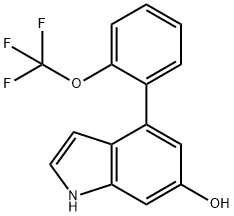 6-Hydroxy-4-(2-(trifluoromethoxy)phenyl)indole 结构式