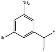 3-溴-5-(二氟甲基)苯胺 结构式