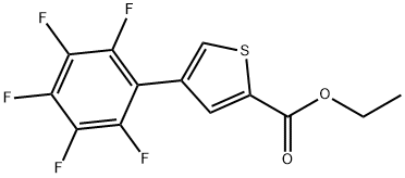Ethyl 4-(perfluorophenyl)thiophene-2-carboxylate 结构式