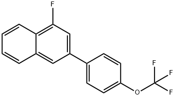 1-Fluoro-3-(4-(trifluoromethoxy)phenyl)naphthalene 结构式