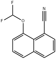 1-Cyano-8-(difluoromethoxy)naphthalene 结构式