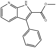 Methyl 3-phenyl-1H-pyrrolo[2,3-b]pyridine-2-carboxylate 结构式