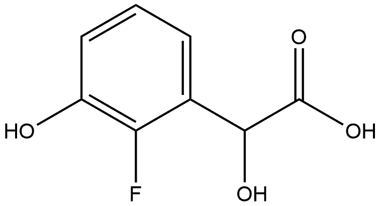 2-Fluoro-α,3-dihydroxybenzeneacetic acid 结构式