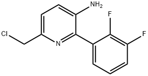 3-Amino-6-(chloromethyl)-2-(2,3-difluorophenyl)pyridine 结构式