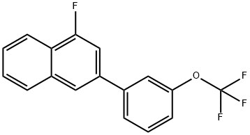 1-Fluoro-3-(3-(trifluoromethoxy)phenyl)naphthalene 结构式