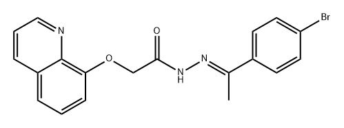 Acetic acid, 2-(8-quinolinyloxy)-, (2E)-2-[1-(4-bromophenyl)ethylidene]hydrazide 结构式