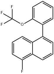 1-Fluoro-5-(2-(trifluoromethoxy)phenyl)naphthalene 结构式