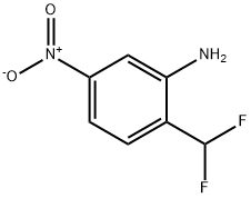 2-(二氟甲基)-5-硝基苯胺 结构式