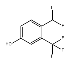 4-(二氟甲基)-3-(三氟甲基)苯酚 结构式