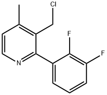 3-(Chloromethyl)-2-(2,3-difluorophenyl)-4-methylpyridine 结构式