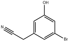 3-溴-5-羟基苯乙腈 结构式