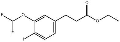 Ethyl 3-(3'-(difluoromethoxy)-4'-iodophenyl)propionate 结构式