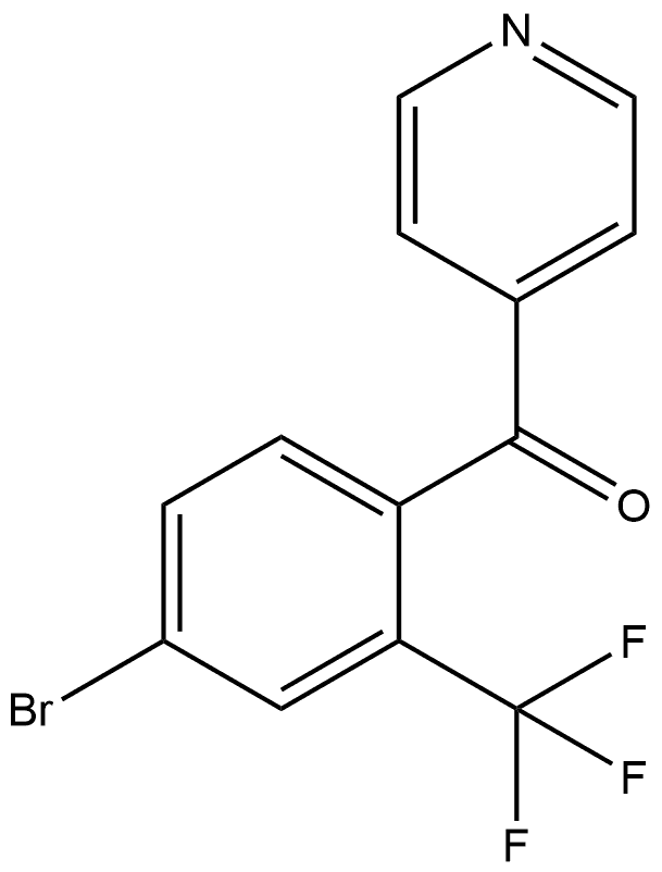 4-Bromo-2-(trifluoromethyl)phenyl]-4-pyridinylmethanone 结构式