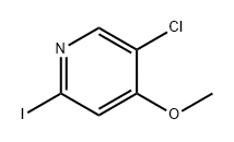 5-氯-2-碘-4-甲氧基吡啶 结构式