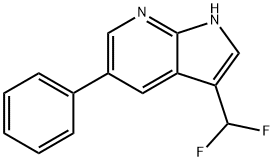 3-(Difluoromethyl)-5-phenyl-1H-pyrrolo[2,3-b]pyridine 结构式