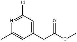 2-氯-6-甲基-4-吡啶乙酸甲酯 结构式