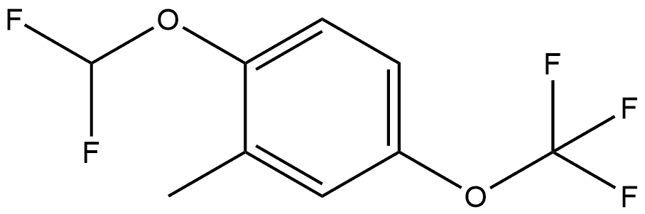 1-(Difluoromethoxy)-2-methyl-4-(trifluoromethoxy)benzene 结构式