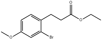 Benzenepropanoic acid, 2-bromo-4-methoxy-, ethyl ester 结构式