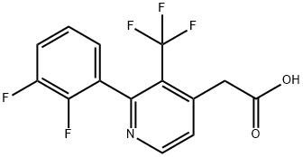 2-(2,3-Difluorophenyl)-3-(trifluoromethyl)pyridine-4-acetic acid 结构式