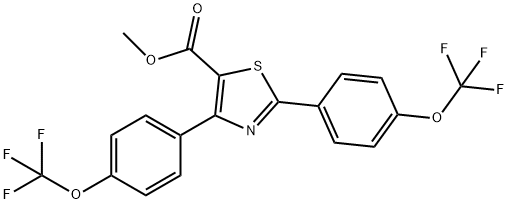 Methyl 2,4-bis(4-(trifluoromethoxy)phenyl)thiazole-5-carboxylate 结构式