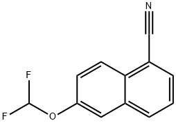 1-Cyano-6-(difluoromethoxy)naphthalene 结构式