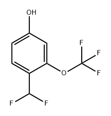 4-(二氟甲基)-3-(三氟甲氧基)苯酚 结构式