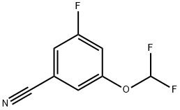 3-(二氟甲氧基)-5-氟苯腈 结构式