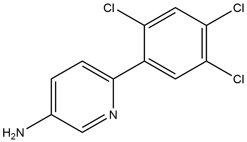 6-(2,4,5-Trichlorophenyl)-3-pyridinamine 结构式