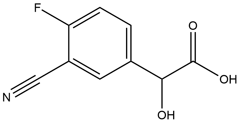 Benzeneacetic acid, 3-cyano-4-fluoro-α-hydroxy- 结构式