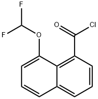 1-(Difluoromethoxy)naphthalene-8-carbonyl chloride 结构式