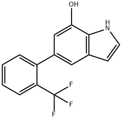 4-Methoxy-6-(2-(trifluoromethoxy)phenyl)indole-3-carboxaldehyde 结构式